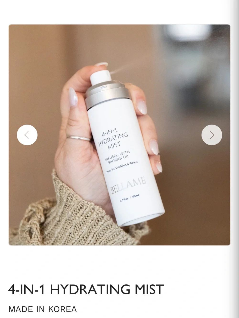 BELLAME BNIB 4-in-1 Hydrating Mist
